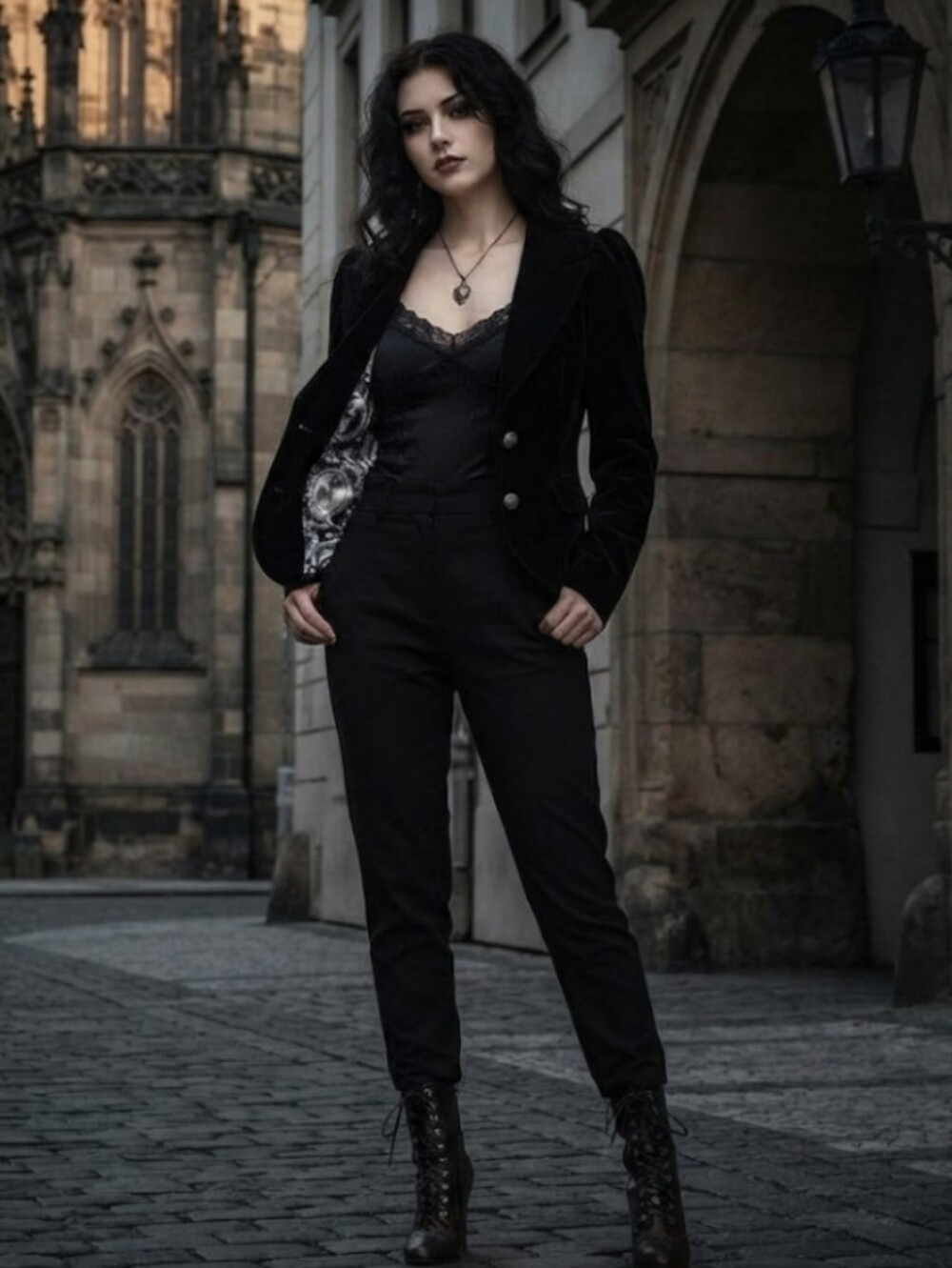 NWT Dolls Kill Widow - Dark Bloodlust Velvet Structured Blazer Jacket, Black, S - Picture 2 of 16